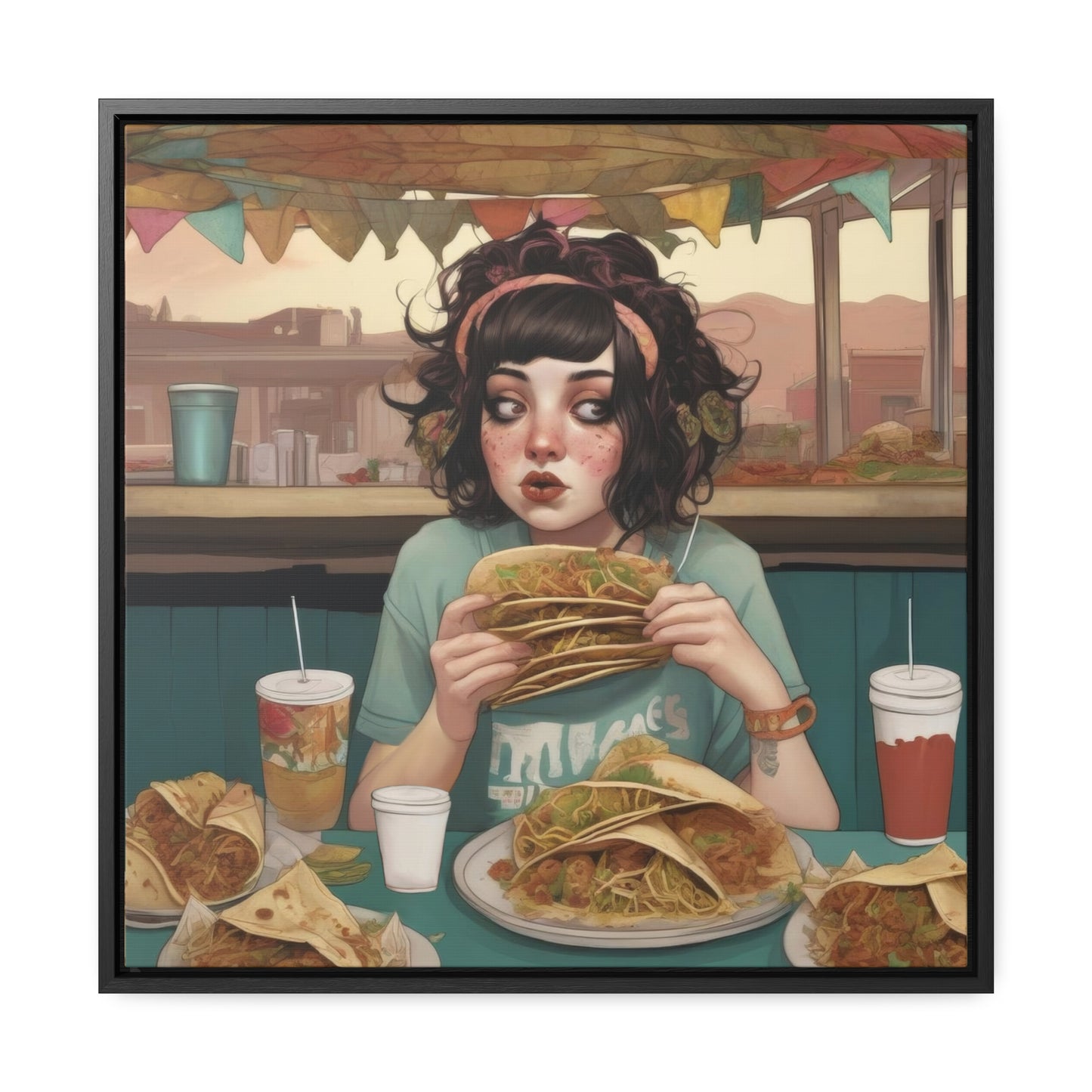Taco Tuesdays (Gallery Canvas Wraps, Square Frame)