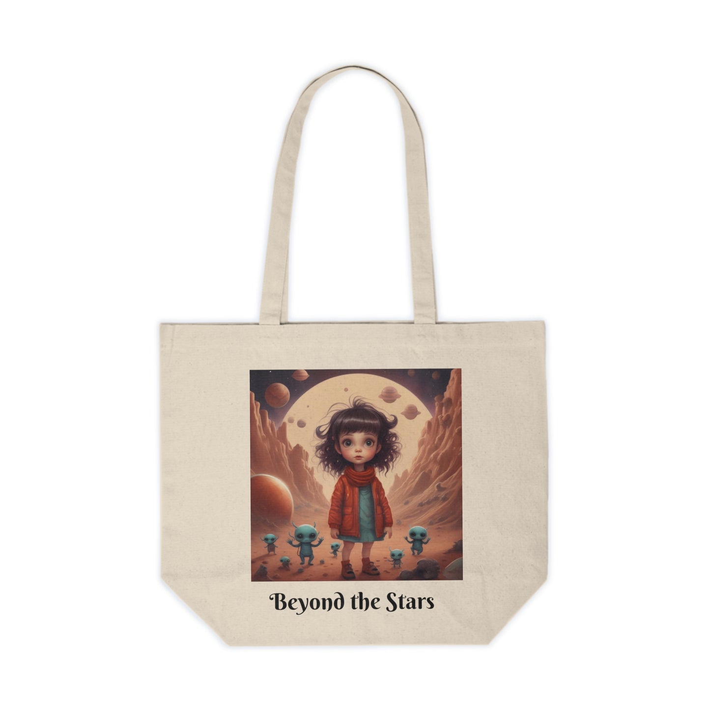 Alien world; Beyond the Stars (Canvas Shopping Tote)