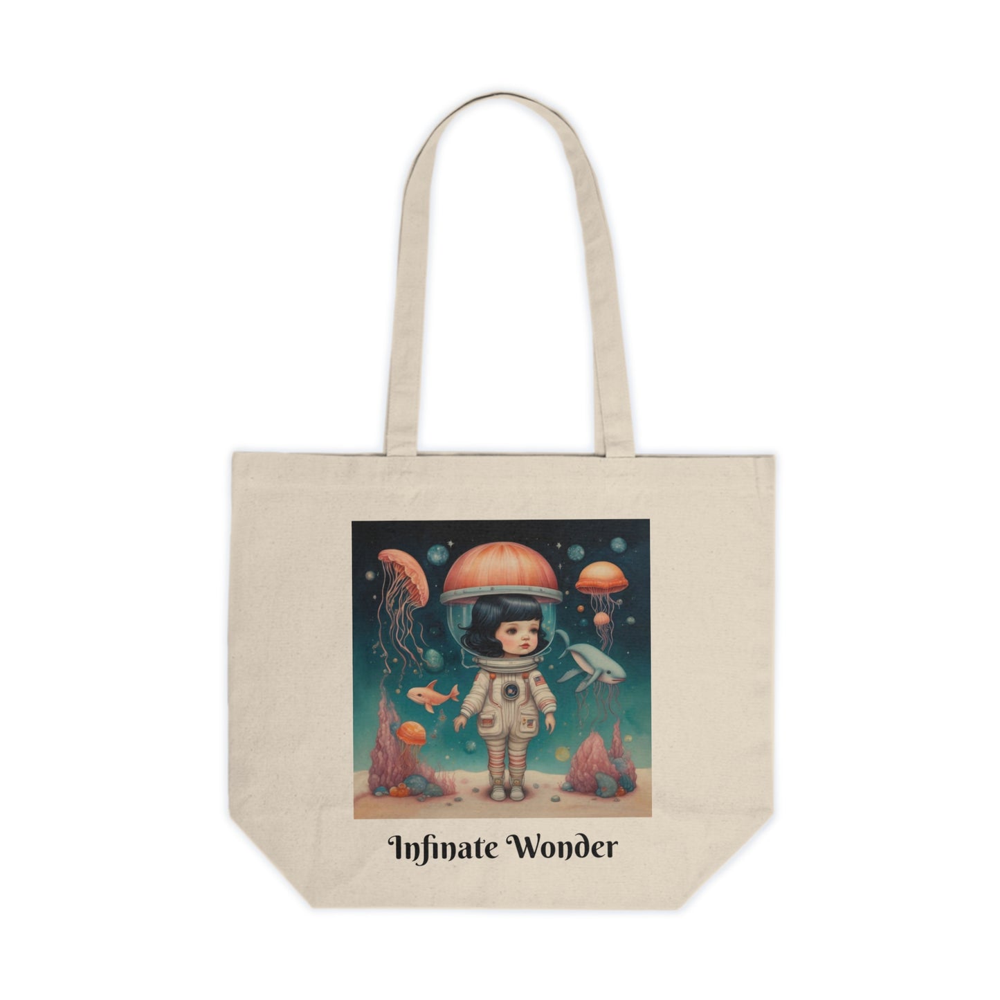 Endless Possibilities & Infinite Wonder (Jellyfish and Space Adventures) Canvas Shopping Tote