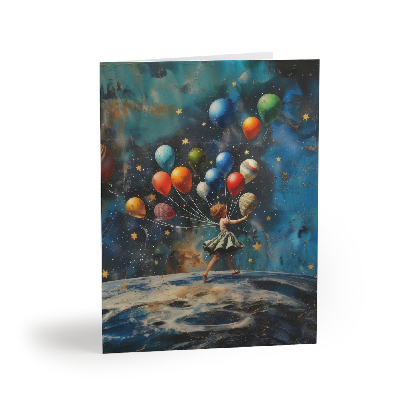 Galactic Balloons: Birthday cards (8, 16, 24 pcs)