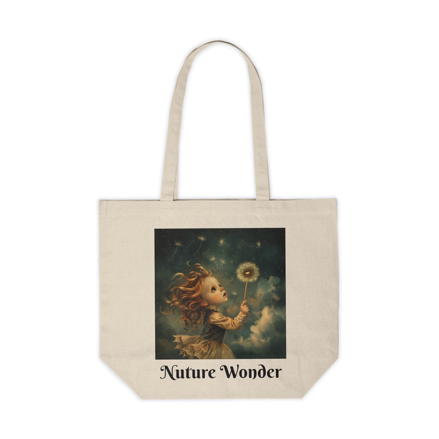 Dandelion seeds take flight (Canvas Shopping Tote)