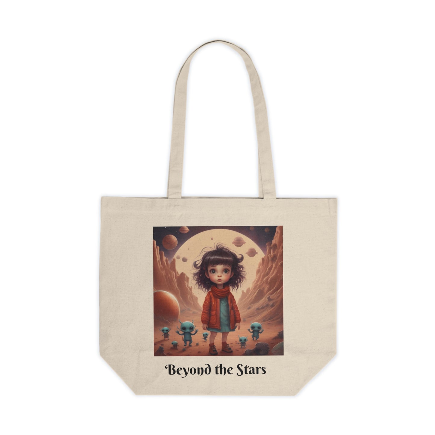 Alien world; Beyond the Stars (Canvas Shopping Tote)