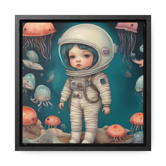 Girl in a celestial sea space (Gallery Canvas Wraps, Square Frame)