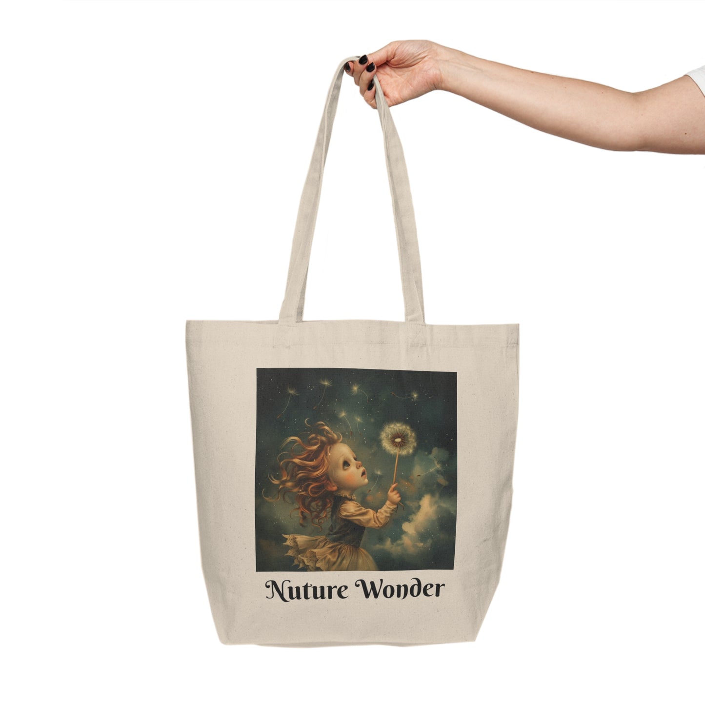 Dandelion seeds take flight (Canvas Shopping Tote)